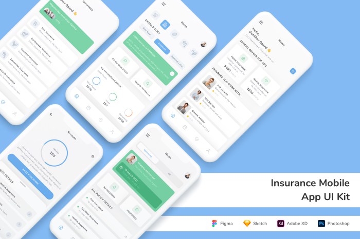 Insurance Mobile App UI Kit Graphic by betush · Creative Fabrica